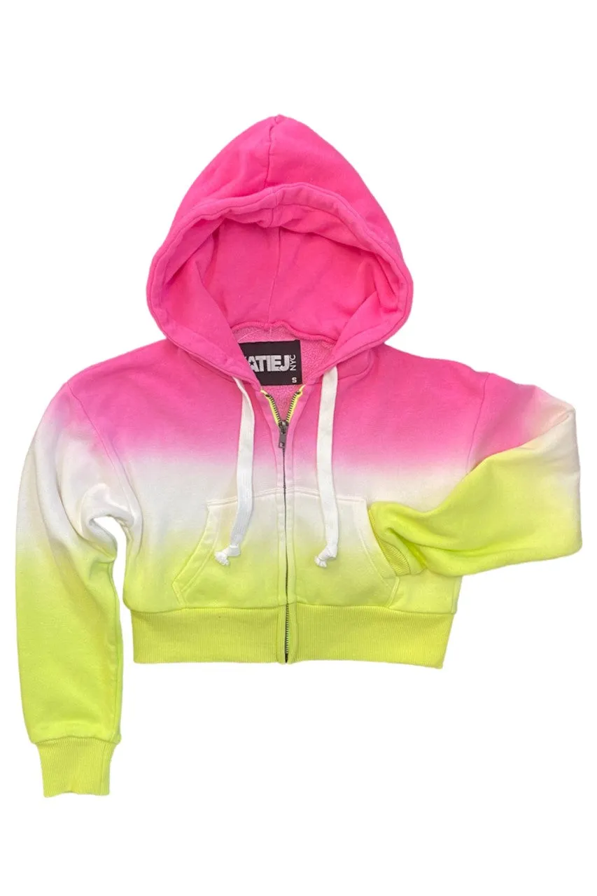 TWEEN DYLAN ZIP CROP HOODIE- FINAL SALE