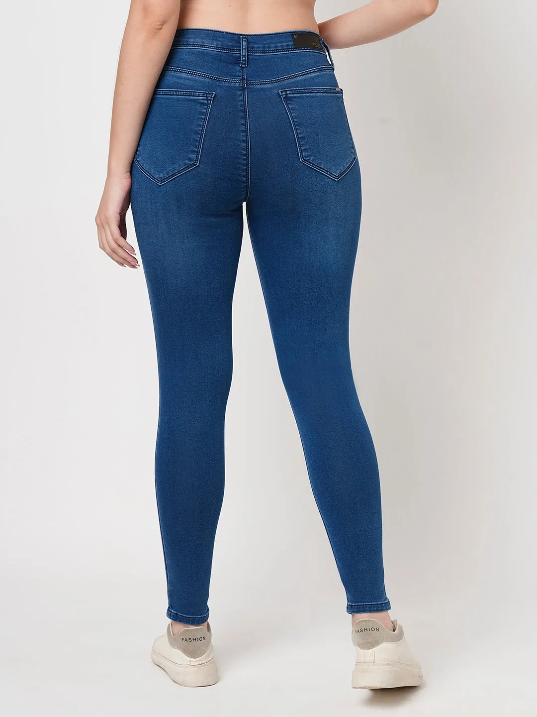 Women Blue High-Rise Skinny Jeans