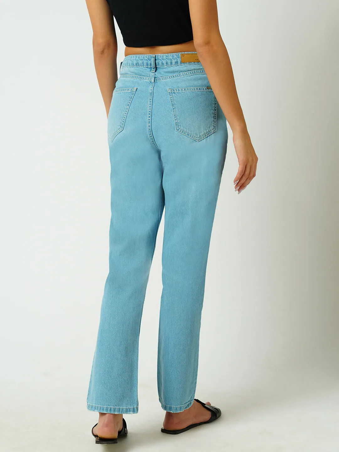 Women High-Rise Straight Fit Jeans