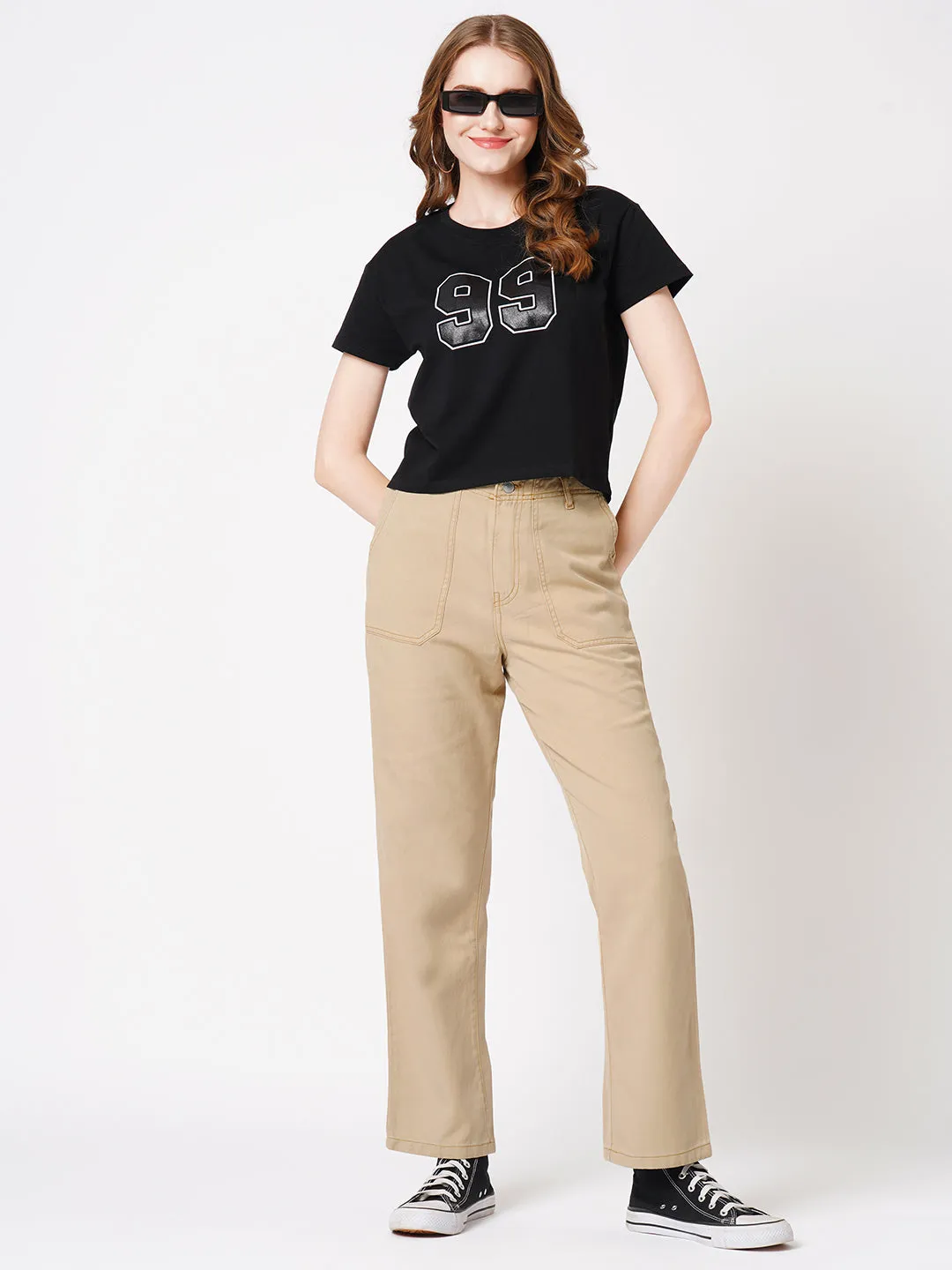 Women High-Rise Wide Leg Jeans