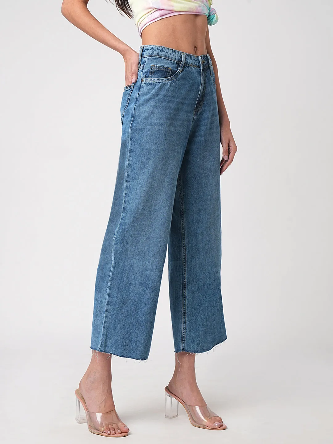 Women High-Rise Wide Leg Jeans