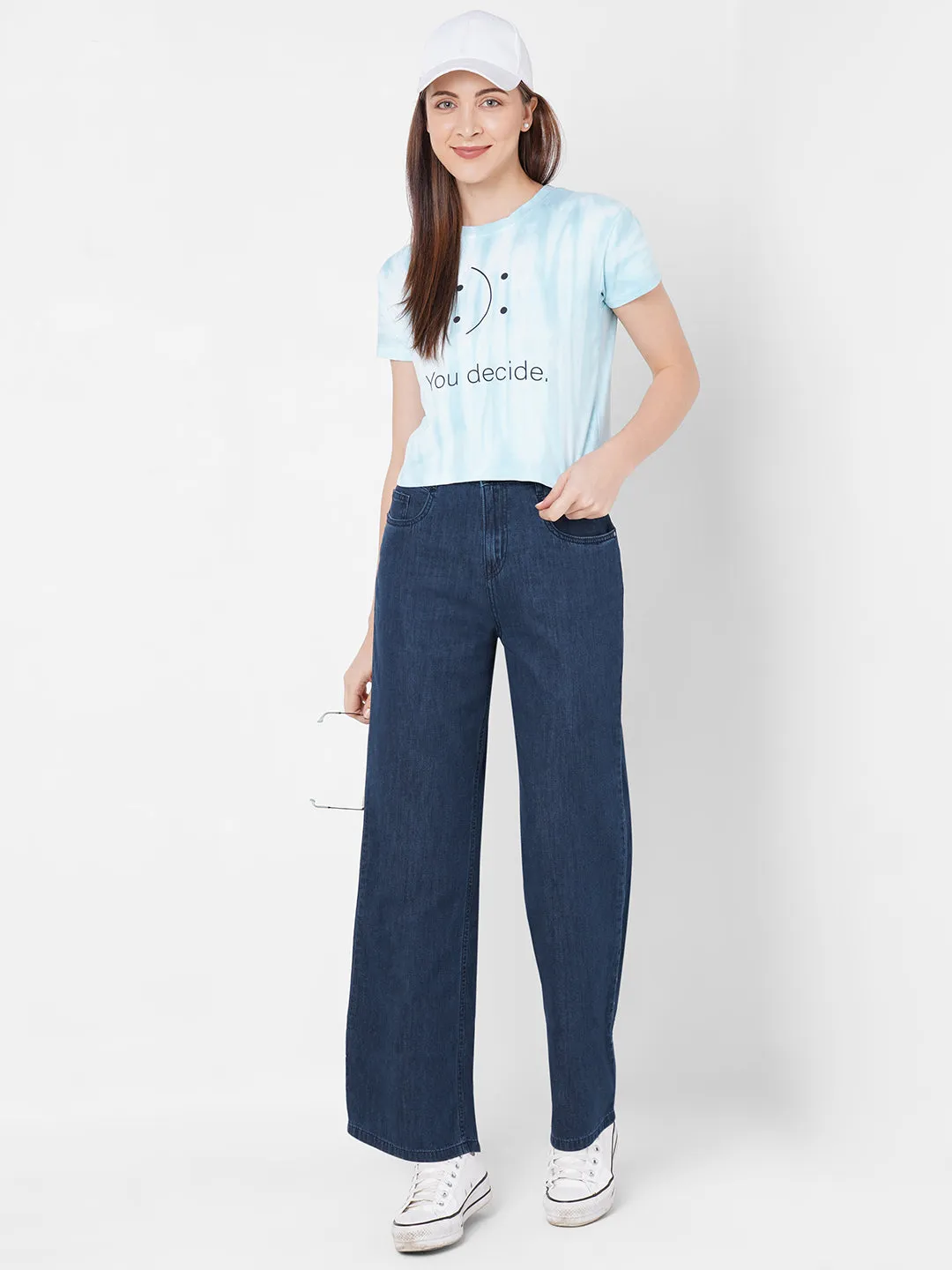 Women High-Rise Wide Leg Jeans