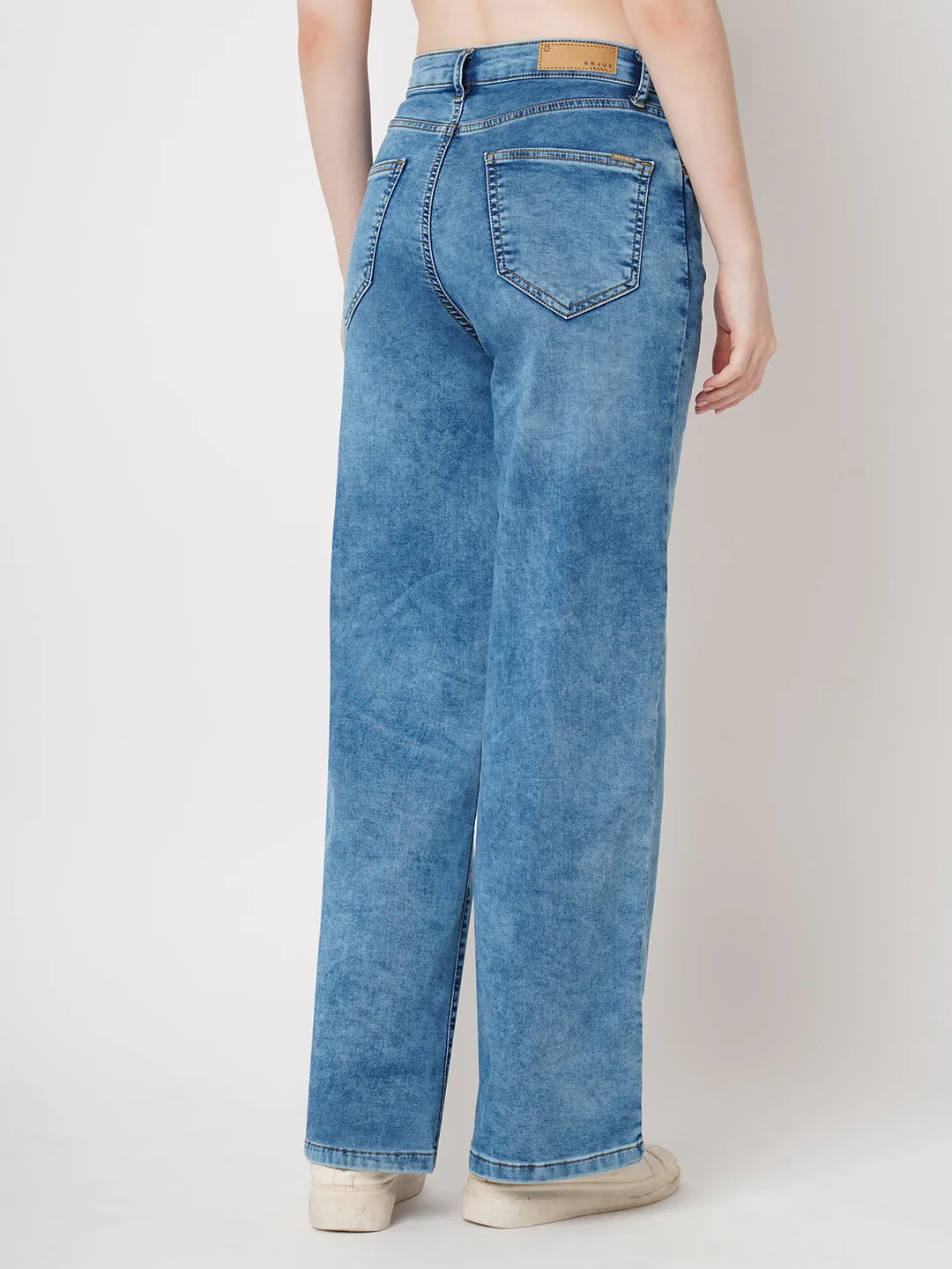 Women High Rise WIDE LEG Jeans