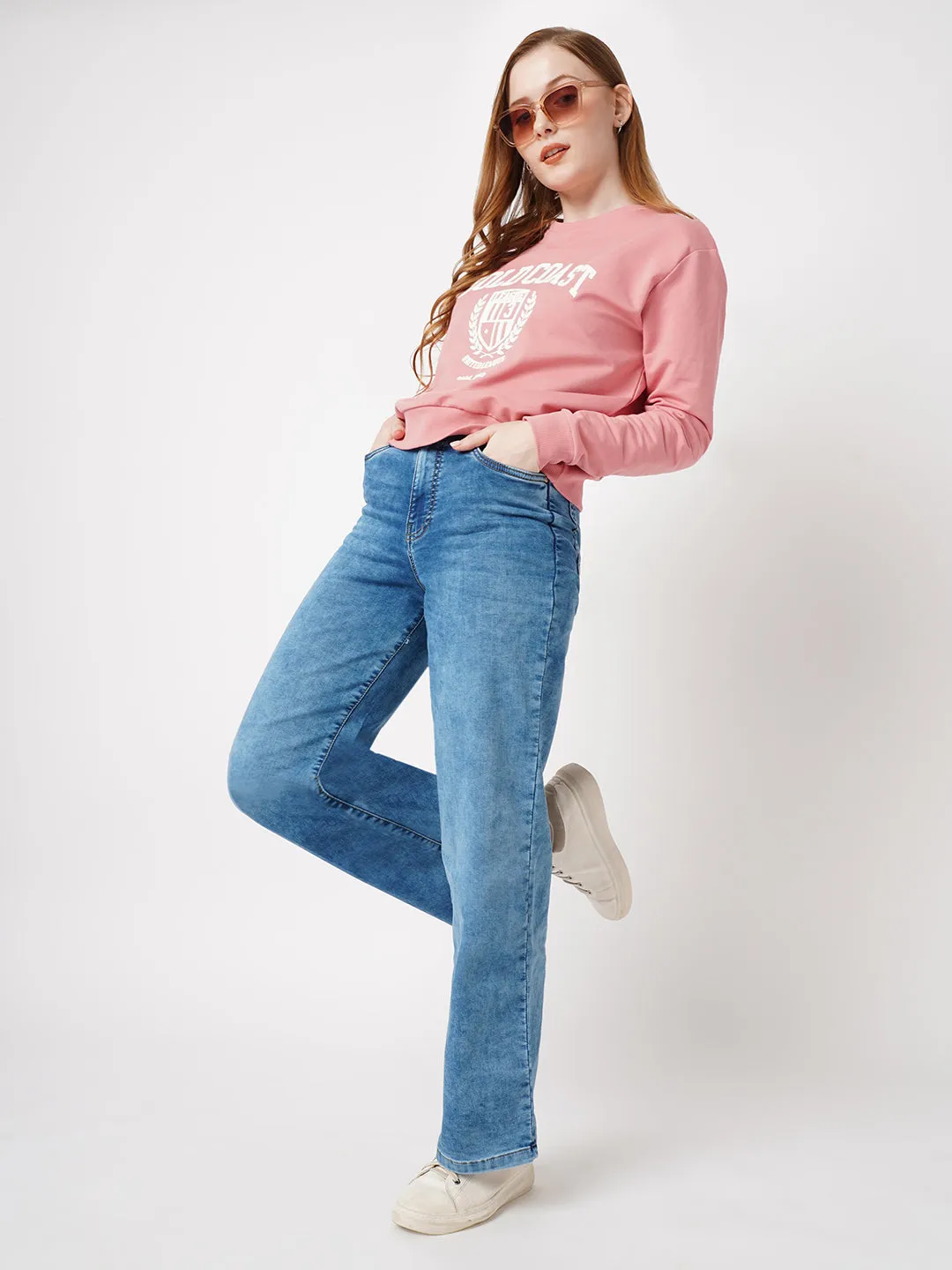 Women High Rise WIDE LEG Jeans