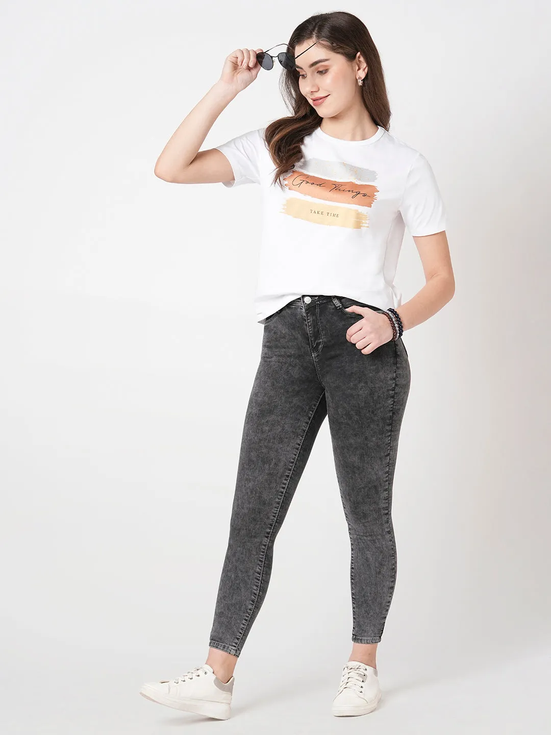 Women Mid-Rise Skinny Jeans