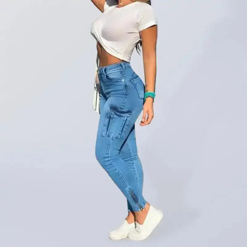 Women’s Cargo Jeans High Waisted