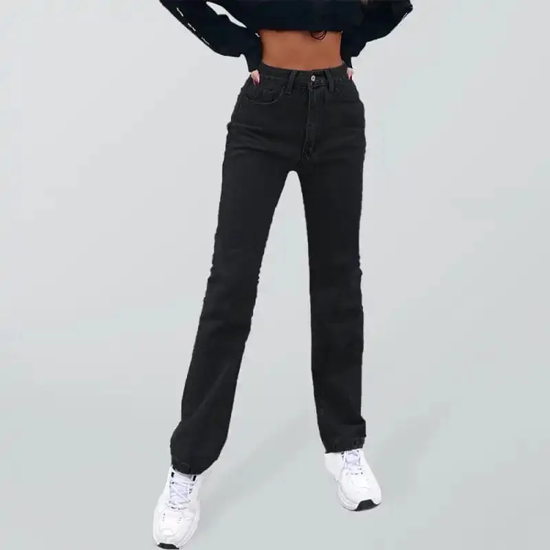 Women’s High Waist Straight-leg Denim Jeans