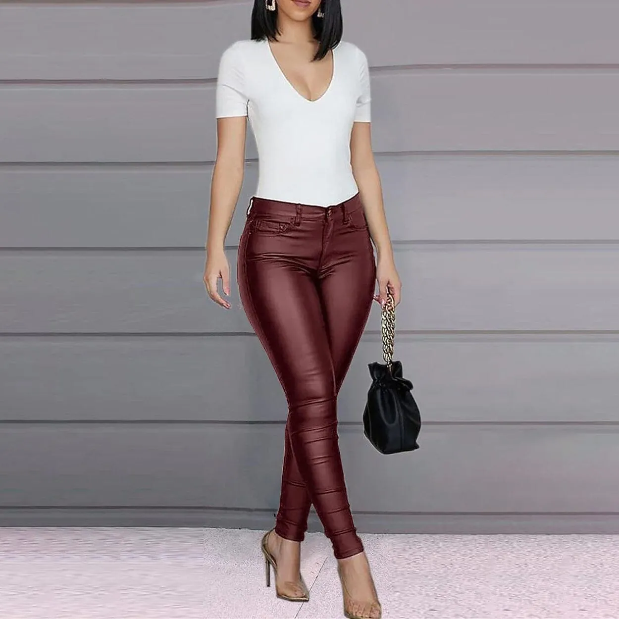 Women's Skinny Leather Pants