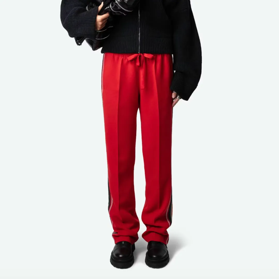 Zadig & Voltaire Pomy Crepe Trousers - Crimson