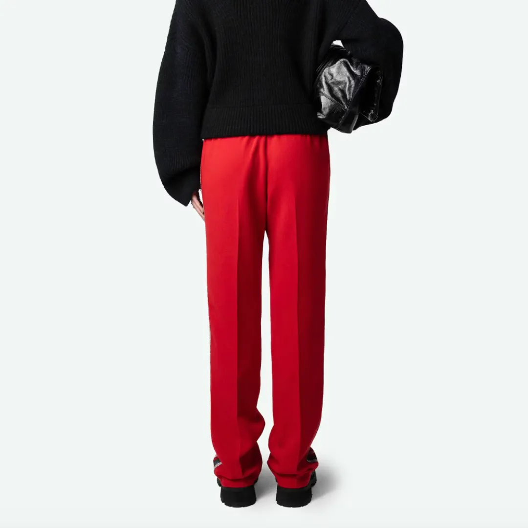 Zadig & Voltaire Pomy Crepe Trousers - Crimson