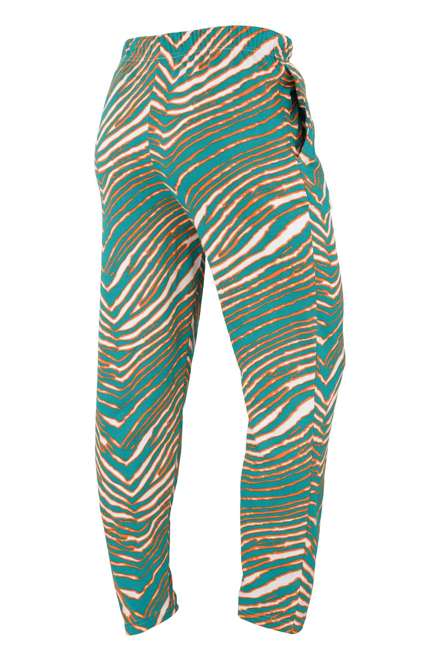 Zubaz NFL Adult Unisex Z88 Zebra Pants, Miami Dolphins For Men and Women